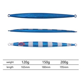 Sinking Fishing Lures, CREOASIS 3pcs 120g/150g/200g Metal Hard Spinner Fish Baits Jigs for Trout Perch Salmon Bass Pike (200g-19.5cm-3pcs)