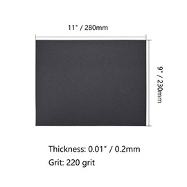 TA-VIGOR 10pcs 220 Grit Sandpaper Sheet 9 inch x 11 inch, Resin Bonded Sandpaper for Wet or Dry Use, Silicone Carbide Sand Paper Sheet for Wood Metal Polishing