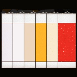 KYMY 6pcs Blank Asian Xuan Paper Art Wall Scrolls, Chinese Janpenese Korea Traditional Decorative Hanging Scroll for Sumi-e Art Ink Painting Writing Calligraphy Watercolors- Half Raw Ripe Xuan