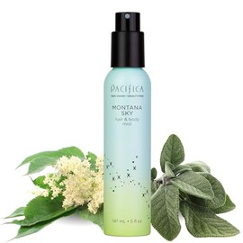 Pacifica Pacifica Hair Mist Perfume & Full Body Spray for Women - Montana Sky Body Mist Fragrance w/Cedarwood, Elderflower, Black Pepper, Sage & Sandalwood Clean Beauty Alcohol-Free, Vegan & Cruelty-Free 5 oz