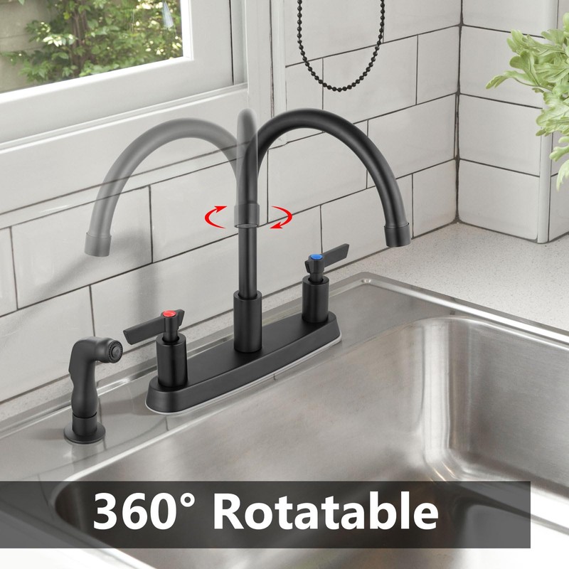 GBBNE Kitchen Faucet with Sprayer 2 Handle Kitchen Sink Faucets