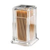 ANMOO Toothpicks Holder, 2PCS Acrylic Toothpick Box Transparent Square Cocktail