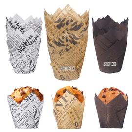 200 pezzi di pirottini di carta per muffin Tulipani