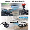 Bewinner Dash Cam Front and Rear (2K+1080P), 3 Inch Screen
