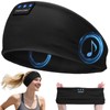 ZHENYEMEI Sleep Headphones Wireless Bluetooth 5.4 Headband, Sports Earphones Sleep Earbuds with HD Stereo Speaker Microphone for Workout Jogging Yoga Insomnia Air Travel Meditation Unique Gifts Black