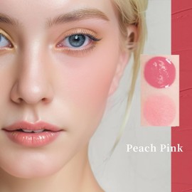 BLUE LOVE Liquid Cushion Blush - Cheek Tint, Contour (02 Peach Pink)