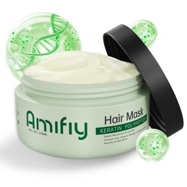 Amifiy Keratin Hair Mask, Multi-care Deep Conditioning Hair Mask for Dry Damaged Hair, Anti-Frizz, Intensive Hydrating & Repairing Deep Conditioner for Strong, Smooth and Silky Hair, 8 Fl Oz