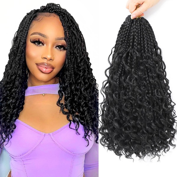 Goddess Box Braids Crochet Hair For Women-12 Inch 8 pack