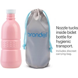 Brondell GoSpa Travel Bidet GS-70 – Portable Peri Bottle for Postpartum & Perineal Care, 400ml Handheld Bidet with Angled Nozzle, Nozzle Storage & Travel Bag