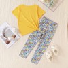4-7T Kids Toddler Girls Print Outfits Short sleeved Flower Printed