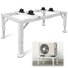 Mini Split Stand, Heavy Duty Adjustable Mini Split Ground Stand for 9000-36000 BTU Ductless Air Conditioners Heat Pumps, 440LBS Load Capacity