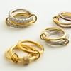 HOLINSE Gold Rings Set for Women, Chunky Stackable Rings Non