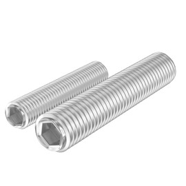 GUEEYUAW Pack of 10 Grub Screws M8 × 60 mm, 304 Stainless Steel A2 V2A DIN 913 Hexagon Socket Grub Screws Can Be Used Outdoors