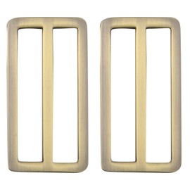 ALLinONE 50mm/2" Metal Slider Tri Glide Buttons Webbing Strap Adjustable Buckle Fastener for DIY Leather Craft beg Belt strap Accessories (Bronze 2pcs)