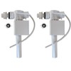 NuFlush Side Mount Toilet Tank Fill Valve Replacement 2 Pack