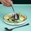 Berglander Black Salad Server Set, Stainless Steel Salad Serving Set