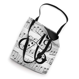 Music Monogram Initial of Capital Letter A Tote Bag