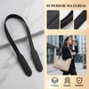 2-Pack PU Leather Bag Handles, Purse Straps Replacement with Rivets,