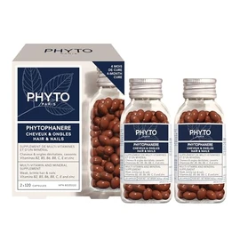 Phyto|PHYTOPHANERE - Hair & Nails Strength, Growth & Volume with Biotin, Vitamin E & Antioxidants - Hair. Nails and Skin Vitamins for Women - 120 capsules