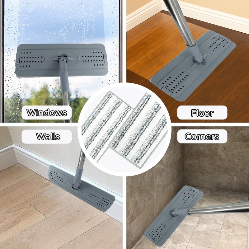 12Pack Microfiber Flat Mop Pads Compatible with JOYMOOP, Libman, Oshang