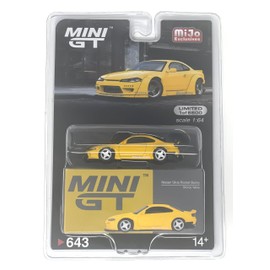 Truescale Miniatures True Scale Miniatures Model Car Compatible with Nissan Silvia Rocket Bunny Bronze Yellow Limited Edition 1/64 Diecast Model Car MGT00643