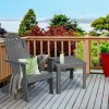Wooden Outdoor Lounge Chair Teak Rustic Design Ergonomic Garden Chair