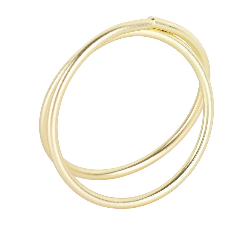 12pcs Spiral Napkin Rings Matte Gold Electroplating Prevent Fading Table