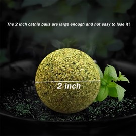 happylain 2 inches Diameter Catnip Ball - Catnip Balls for Cats, Interactive Cat Toy for Indoor Cats, Cat Nip Licking Balls