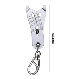 Portable Precise Thread Size Checker Keychain, Nut and Bolt Thread Checker Inch and Metric, Hexagon Nut Thread Measuring Gauge Thread Size Quick Manual Measuring Tool