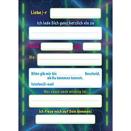 12 Invitation Cards Birthday Children Laser Day for Girls Boys Boys Invitations Children's Birthday Invitations Card Set Party