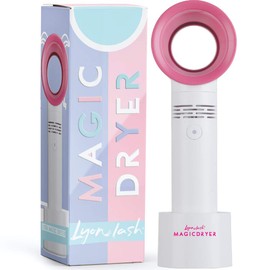 Lyon Lash Portable USB Rechargeable Bladeless Mini Fan/Air Conditioning Blower/Handheld Cooling Dryer, Essential Eyelash Extension Supplies, Dries Eyelash Extensions Glue/Adhesive Rapidly (White)