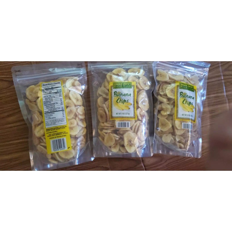 Trader Joe's 3 PACK TRADER JOE'S BANANA CHIPS 8 OZ