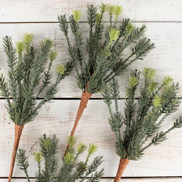 Factory Direct Craft Pack of 12 Artificial Christmas Pine Stems