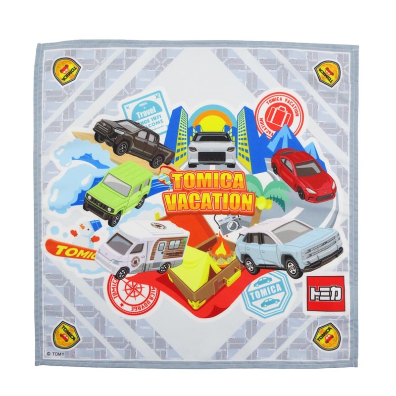 35601 Tomica Napkin 3-piece Set, Set of 3 with Different