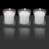 White Votive Candles in Clear Glass Jar 24 Hour Long