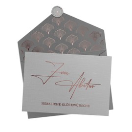 Joli Coon On Abitur Herzliche Glückwünsche Folding Card with Envelope and Wax Seal - Card Congratulations Graduation Card