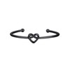 U7 Black Cuff Bracelets for Women, Adjustable Infinity Knot Love