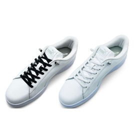 ELANOX Elastic Shoelaces without Tying I 4 Pieces for 2 Pairs of Shoes with Stylish Ends, Shoe Laces without Tying Quick Release Rubber Shoelaces for Adults and Children (Black + White)