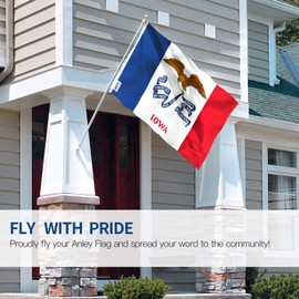 ANLEY Fly Breeze 3x5 Foot Iowa State Flag - Vivid Color and Fade proof - Canvas Header and Double Stitched - Iowa IA Flags Polyester with Brass Grommets 3 X 5 Ft