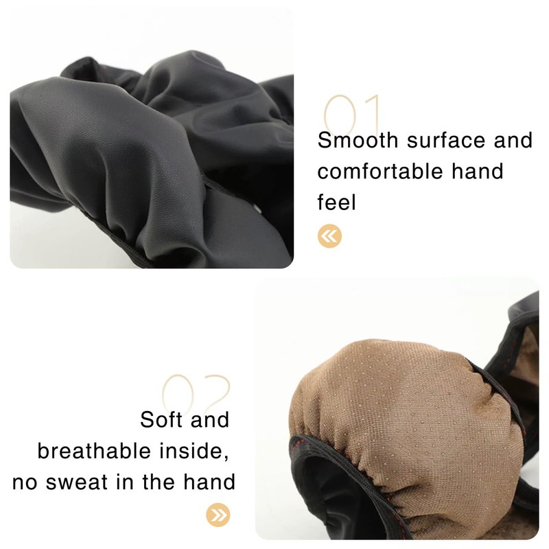 atnayo Leather Steering Wheel Cover, Anti Slip Breathable Car Covers