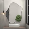 QDSSDECO Asymmetrical Wall Mounted Mirror, Wavy Mirror, Irregular Shaped for
