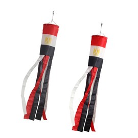 2 Pack Egypt Egyptians WindSock Flag,Stripes Wind Socks For Yard And Garden Flag,Front Porch Hanging Waterproof Suitable For Every Season,40Inch.