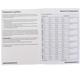 Thermometer World Pack of 5 X Temperature Log Books 6 Months Records - Monitor Fridge Freezer Log Book Temperature Food Safety and Hygiene