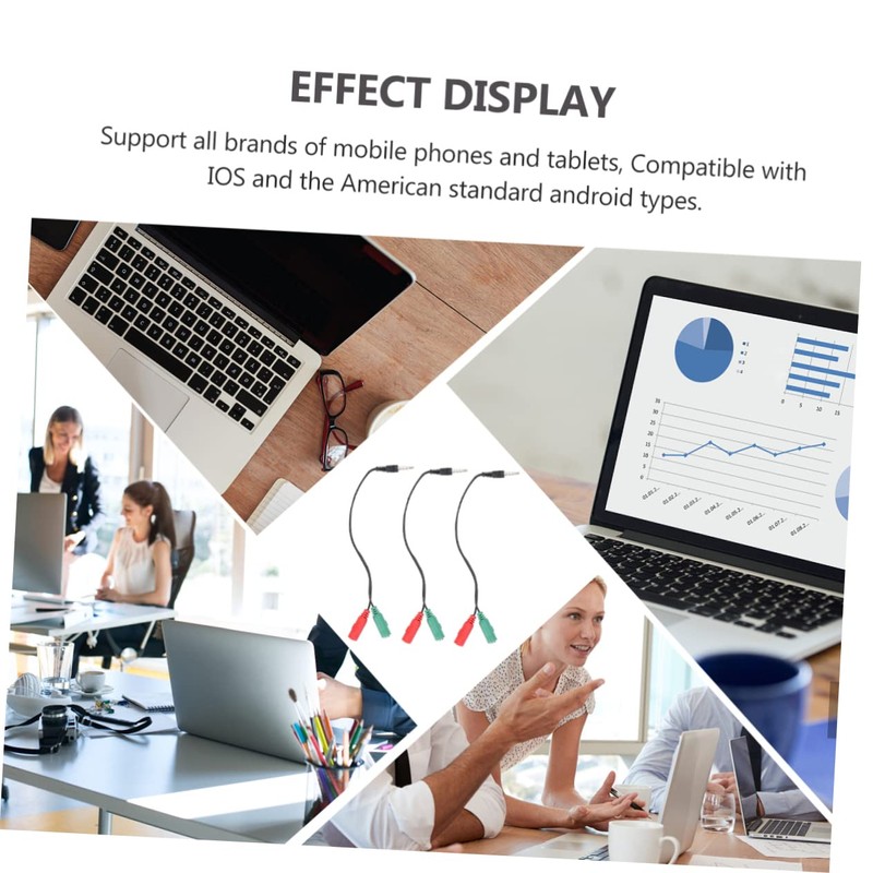 Mobestech Compact Audio Cable Splitter Headphone Adapter 2-in-1 Earphone Divider