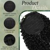 RUWISS Drawstring Ponytail Afro Frizzy Curly Ponytail for Women, 25
