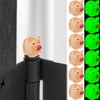 Luminous Pig Hinge Heads Decorative Topper Set of 6 -
