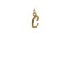 Unbranded 14K Yellow Gold Slanted Block Letter C Initial Charm