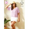 King Cole Ladies DK Knitting Pattern Scoop or V Neck