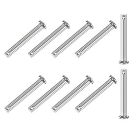 M METERXITY 10-Pack Single Hole Clevis Pins, M6 x 50mm 304 Stainless Steel Flat Head Clevis Pins for Mechanical Linkage/Fixed Parts/Ship Rigging, Link Hinge Pin Reusable