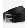Armani Exchange Men's Belt with Logo Print Belt, black
